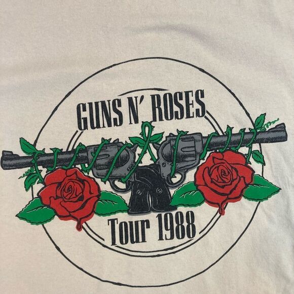 Guns N' Roses Tour 1988 Graphic Tee Welcome to the Jungle oversized - Picture 5 of 6